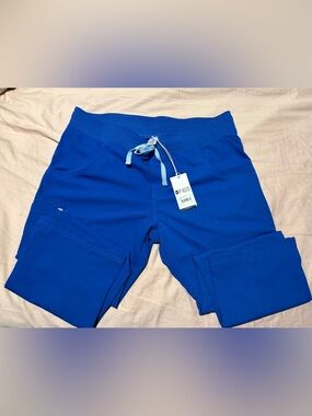 FIGS KADE CARGO PANTS T21004 • Royal Blue Scrub Pants • Size Large